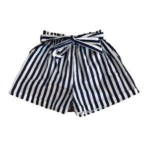 PAPERBAG WAIST STRIPED SHORTS